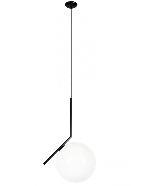 Lampa wisząca HALM 30 czarna - szkło, metal