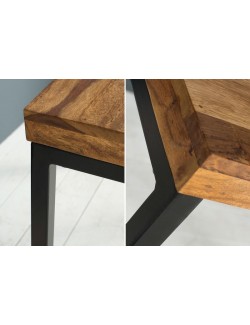 INVICTA biurko ELEMENTS Sheesham - lite drewno palisander, metal