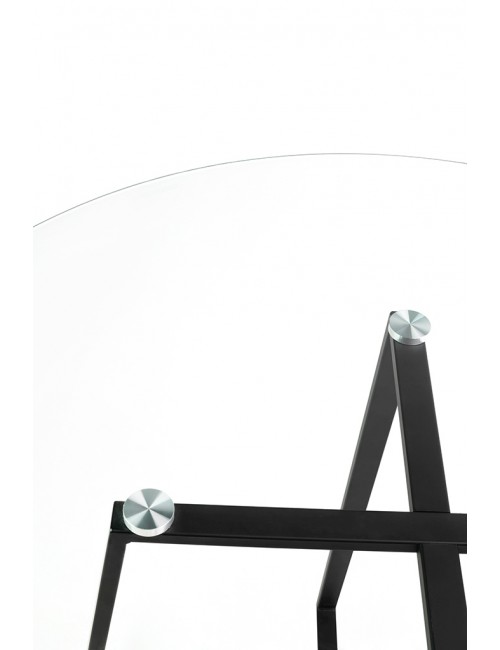 Stół CARAT GLASS 100 - szkło, czarna podstawa