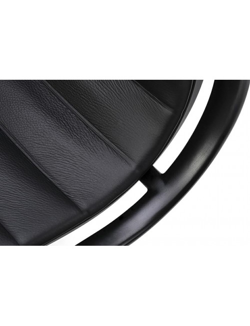 Fotel biurowy BODY PRESTIGE PLUS czarny - skóra naturalna, aluminium