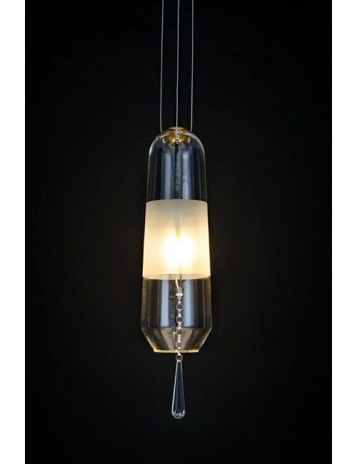 Lampa wisząca NEWEL transparentna - szkło