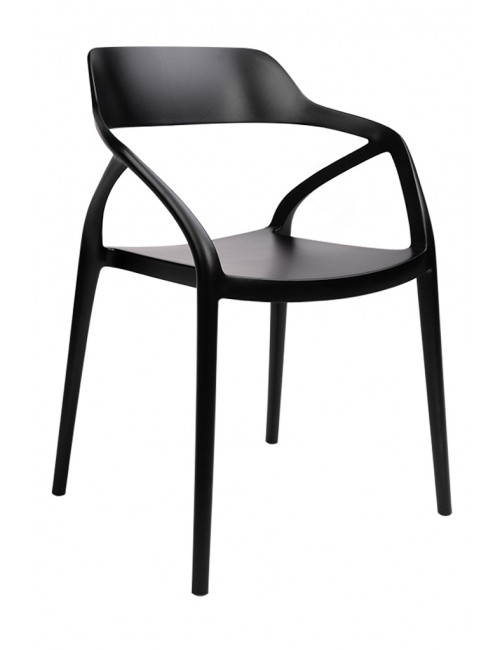 Krzesło GLORIA czarne - polipropylen