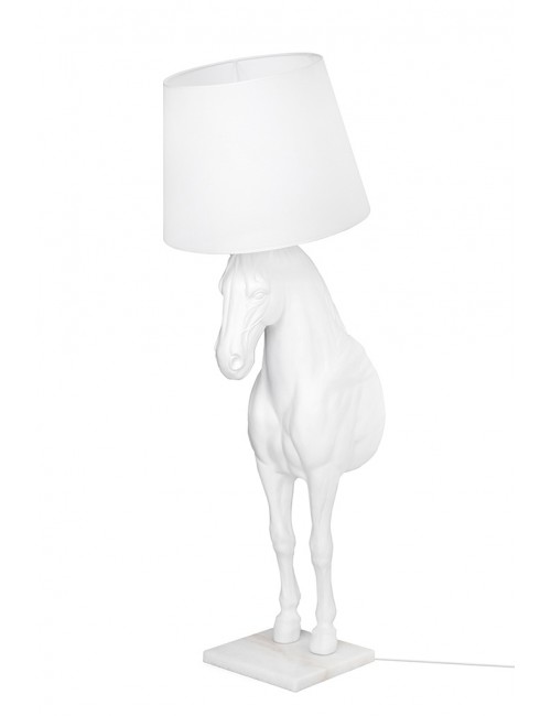 Lampa podłogowa KOŃ HORSE STAND S biała - włókno szklane
