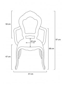 Krzesło KING ARM dymione - poliwęglan