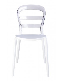 Krzesło CARMEN transparentne - oparcie poliwęglan