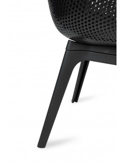 Krzesło LANDI czarne - polipropylen