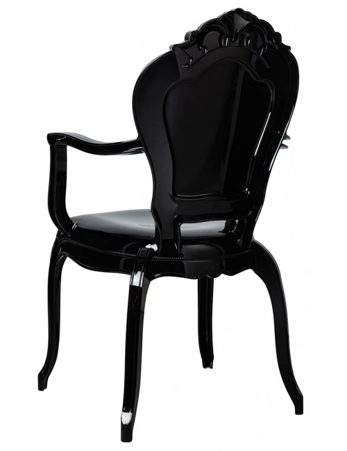 Krzesło KING ARM czarne - poliwęglan