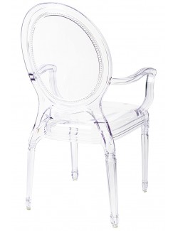 Krzesło PRINCE ARM transparentne - poliwęglan