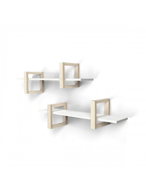 P-DES1 Oryginalne, minimalistyczne półki z drewnem (2szt)