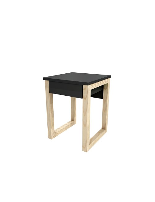 N-DES5-COLOR Kolorowe stoliki nocne z szufladą i drewnianą podstawą