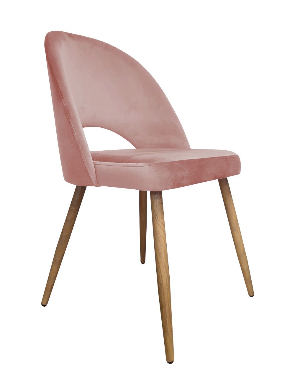 Krzesło Polo noga dąb MG58 róż indyjski					