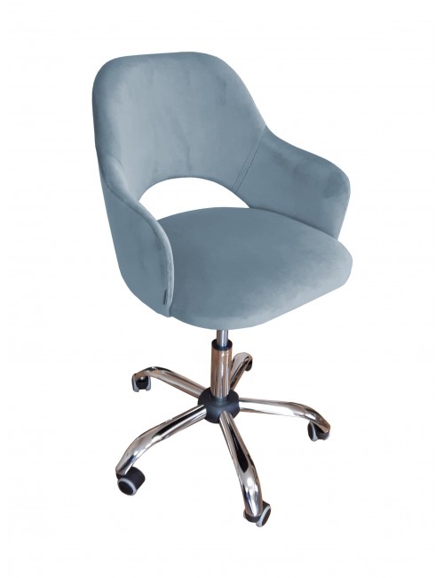 Fotel obrotowy biurowy Milano BL06 szary błękit					