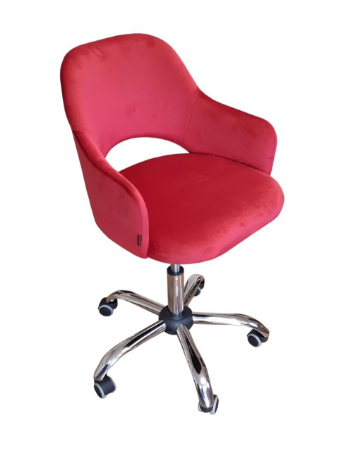 Fotel obrotowy biurowy Milano MG31 czerwony					