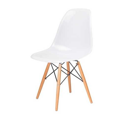 białe krzesło drewniane nogi