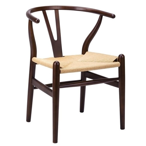 krzesło ciemne drewno naturalne